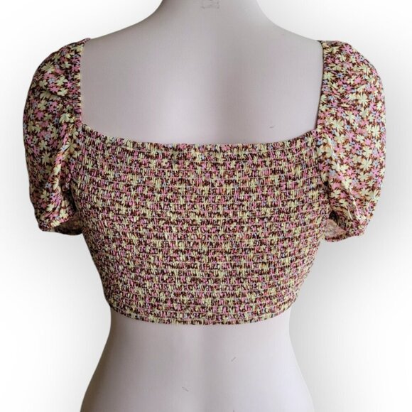 Maaji Smocked Crossover Beach Top Size L NWOT - Picture 3 of 10